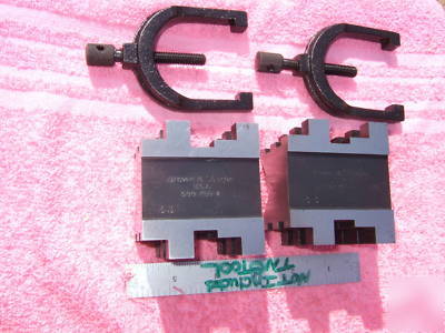 Brown&sharpe 750 b matched pair v-block hardened mint 