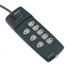 Fellowes power guard 8OUTLET surge protector wphonedsl