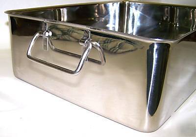 Heavy duty stainless steel baker 14.5X10.5 fold handles