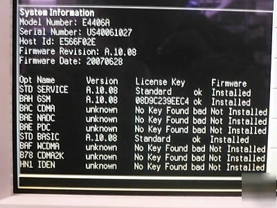 Hp E4406A vsa transmittertester 7 mhz - 4.0 ghz