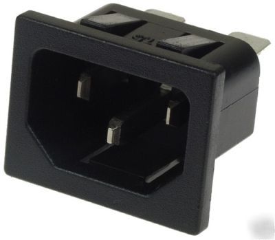 Iec C14 computer power receptacle socket connector #203