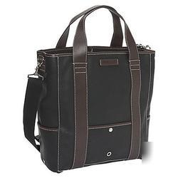 New acmmd vert laptop tote f/women telun bk - black