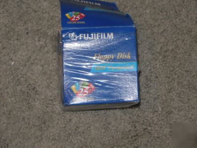 New fujifilm fuji film flopyy disk ibm 25 colored
