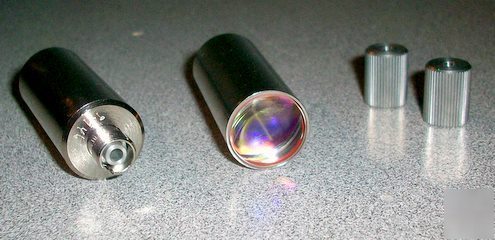 Qty. 2 fiber optic lens tubes w/ filters _laser optics