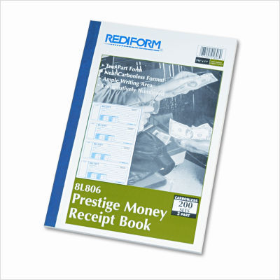 Receipt, 2-3/4 x 7, carbonless duplicate, 200 sets/book