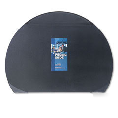 Rubbermaid contemporary oval desk pad with clear view