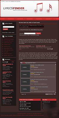 Song lyrics finder portal website business is for sale 
