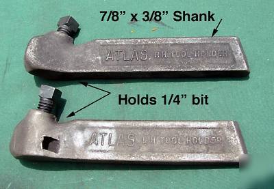 Genuine atlas lathe toolpost holders - left and right 