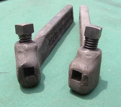 Genuine atlas lathe toolpost holders - left and right 