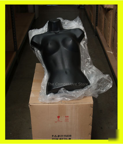 New lot of 20 brand female torso mannequin forms black