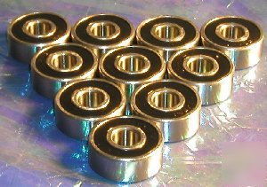 10 sealed quality ball bearing R22RS 1/8