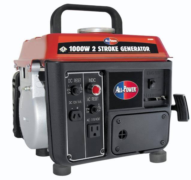 1000 watt 2 stroke portable generator