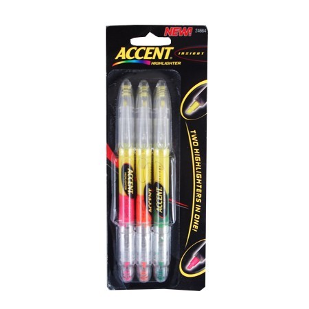 24 sharpie liquid accent insight dual color highlighter