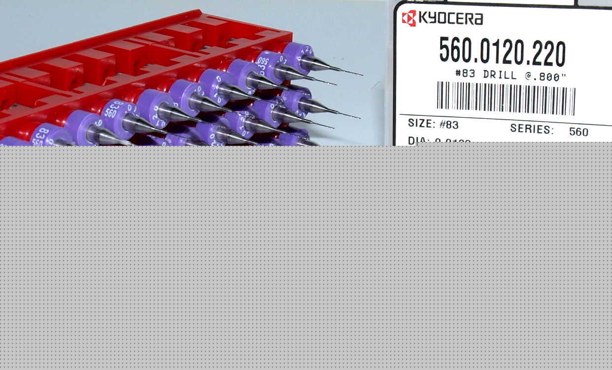 50 kyocera #83 pcb carbide drills made in usa
