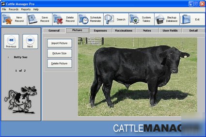 Cattle/cow management software farms, ranch & ranches