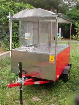 Hot dog fresh fruit trailer cart