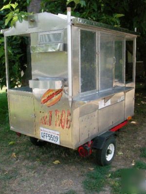 Hot dog fresh fruit trailer cart