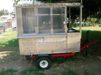 Hot dog fresh fruit trailer cart