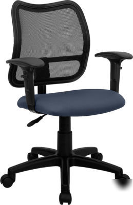 Mesh fabric task chair ergonomic computer desk swivel 