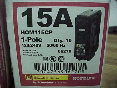 15A circuit breaker HOM115CP (box 10)