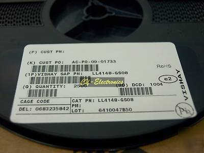 2500 pcs LL4148 switching diodes vishay