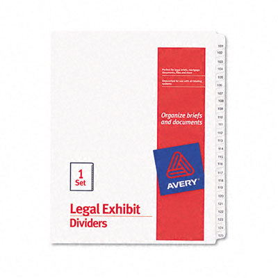 Allstate-style legal side tab dividers letter white 25