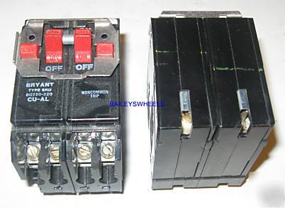 Bryant 20A 20 amp quad breaker 2 pole BQ220-220