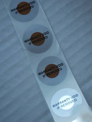 100 tamper evident warranty labels seals stickers