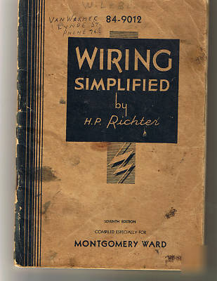 1935 wiring simplified by h.p. richter 7TH edition