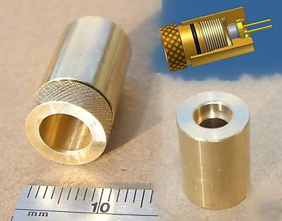 405NM laser module housing with glass lens knurl adjust