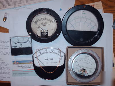 Analog meters qty 5 ham test equipment