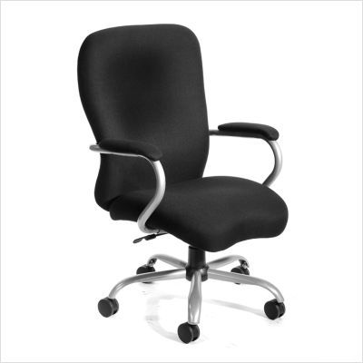Boss office products big man chair in black chrome