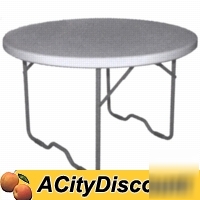 Cecilware plastic 4FT round folding table in / outdoor