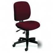 Comfortaskâ„¢ burgundy multi-task chair with black frame