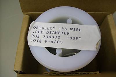100' ostalloy 136 .060 dia wire, melts at 136F