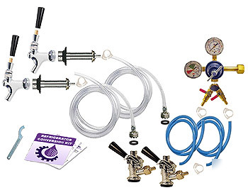 2 tap kegerator conversion kit keg beer 2SCK-nt