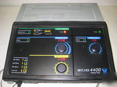 Birtcher 4400 power plus electrosurgery unit w/ pedals 