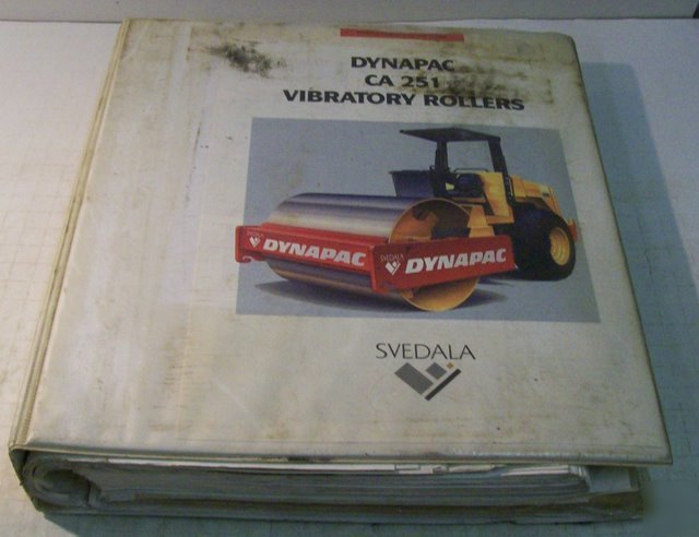Dynapac 1996 CA251 rollers shop manual & part book 