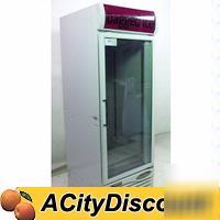 Master-bilt glass door bagged ice merchandiser freezer