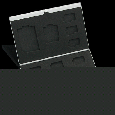 Metallic card holder case for sd/ mini/ micro/ t-flash