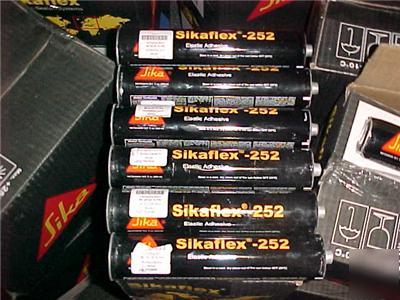 New 6 tubes of sikaflex 252 elastic bonding adhesive 