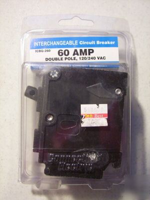 New interchangeable 60 amp 120/240 circuit breaker ~ 