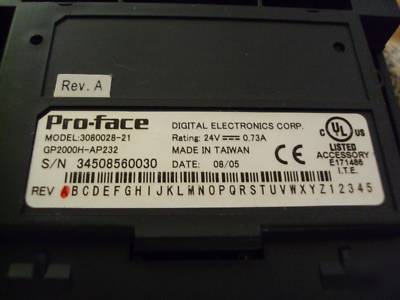 Proface GP2301H operator interface and software package
