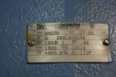 Winsmith double reduction gear reducer - 8MCTD