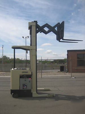 1998 crown 3000LB deep reach forklift ,321