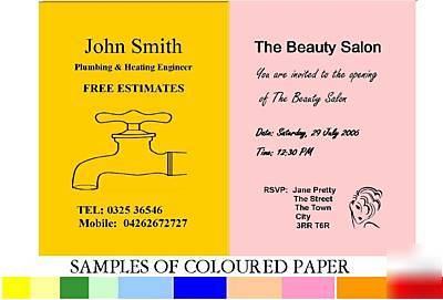 Business 50 flyers printing for Â£0.99 coloured paper 