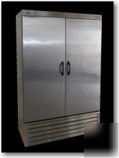 New 2 door 32CF cooler/freeezer combo s/s unit