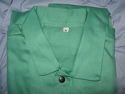 New magid welding jacket xl leather sleeves 630LS green