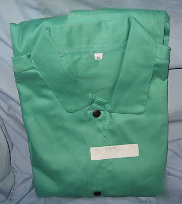 New magid welding jacket xl leather sleeves 630LS green