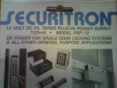 New securitron 12 volt plug-in power supply psp-12 